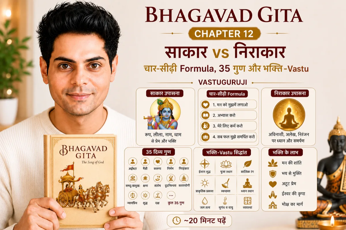 Bhagavad Gita अध्याय 12: भक्ति योग — Krishna के "प्रिय भक्त" के 35 गुण