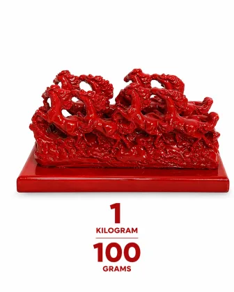 7 Running Horses Vastu Idol - Red Finish for Success and Business Growth - Vastuguruji