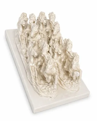 7 Running Horses Vastu Idol - White Finish for Success and Business Growth - Vastuguruji