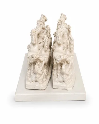 7 Running Horses Vastu Idol - White Finish for Success and Business Growth - Vastuguruji