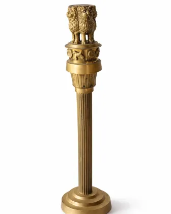ASHOKA PILLAR 10″ Brass for Positive Energy and Prosperity, as per Vastu guidance - Vastuguruji