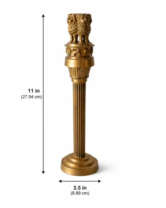 ASHOKA PILLAR 10″ Brass for Positive Energy and Prosperity, as per Vastu guidance - Vastuguruji