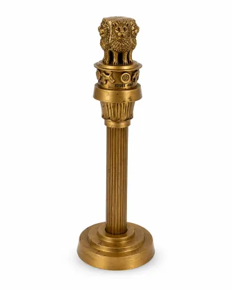 ASHOKA PILLAR 10″ Brass for Positive Energy and Prosperity - Vastuguruji
