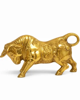 Brass Bull for Share Market for Positive Energy and Prosperity, as per Vastu guidance - Vastuguruji