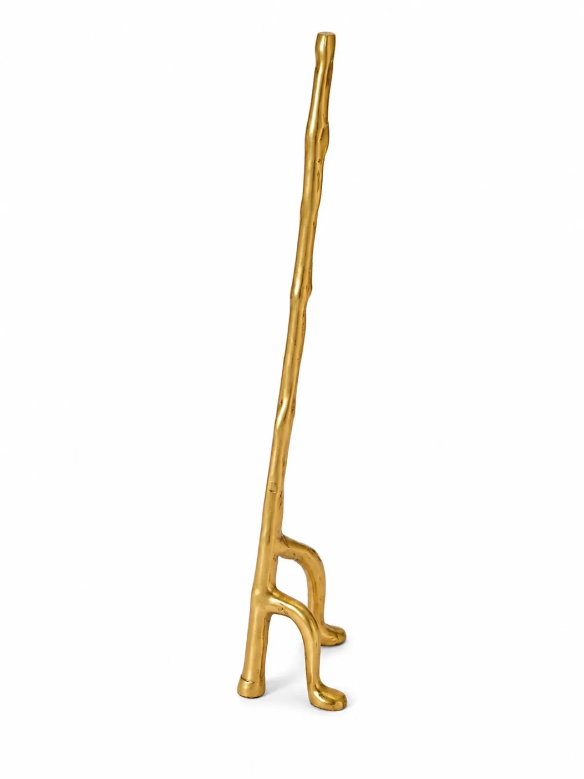 Brass Vastu Ladder Close Front View — Hand-Crafted Branch-Style Rails with 10 Engraved Rungs for Ascending Career Symbol (VastuGuruji)
