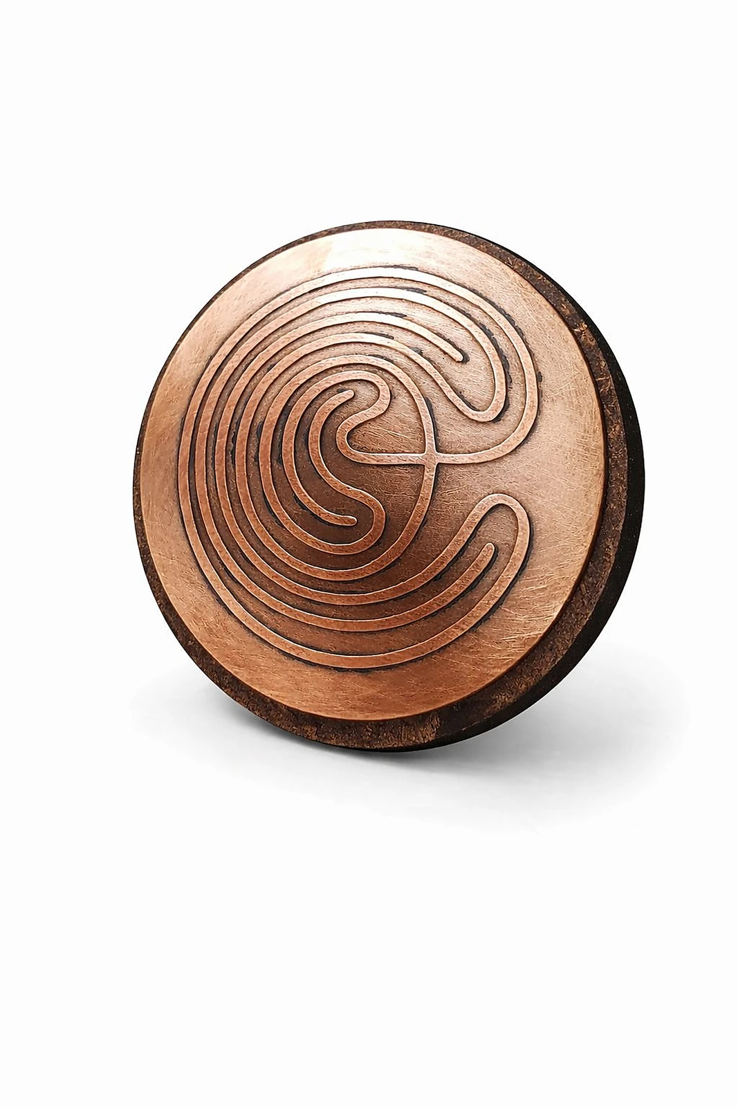 Copper Labyrinth Disc Elevated Angle — Premium Quality Vastu Healing Disc for Direction Energy Correction (VastuGuruji)