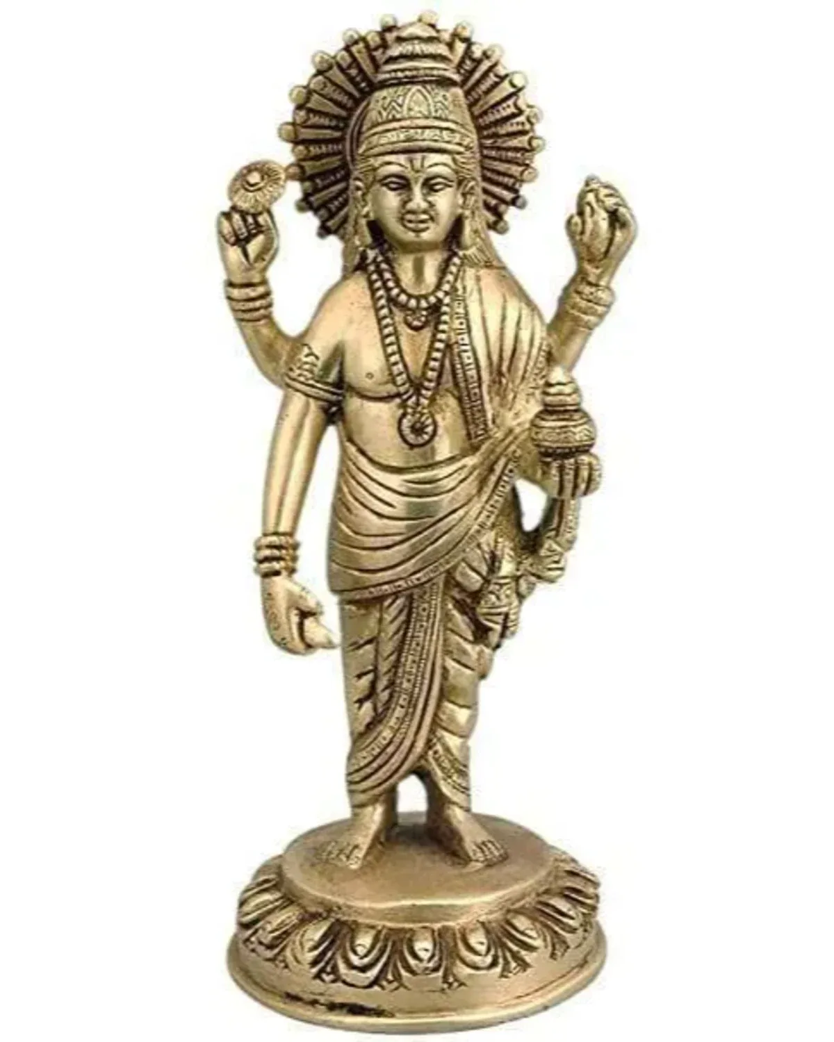 Dhanvantari 7.5Inch vastu idol for positive energy balance and placement guidance