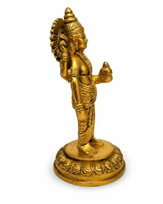 Dhanvantari idol right side profile holding Amrit Kalash - Vastuguruji