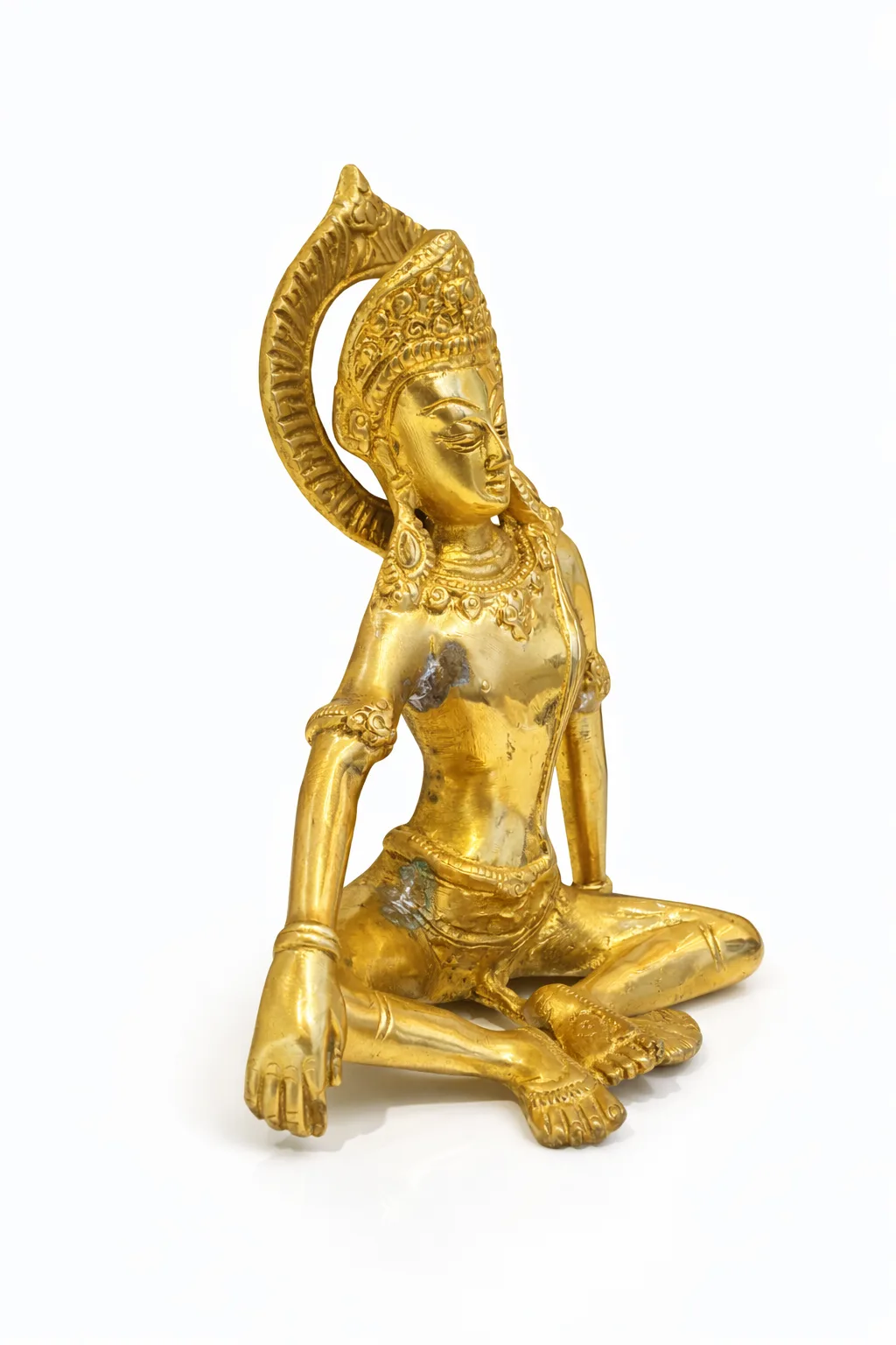 Indra Dev Brass Pital Sculpture 7.5 inch - Authority and Confidence Symbol for East Direction Vastu (VastuGuruji)