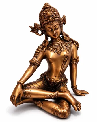 Indra Dev Copper Coated 9.5 inch Vastu Idol for leadership and authority symbolism - Vastuguruji
