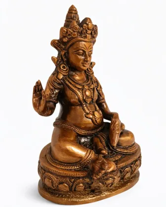 KUBER JI 8″ Copper Coated for Wealth and Prosperity, placed in North direction - Vastuguruji