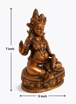 KUBER JI 7″ Copper Coated for Wealth and Prosperity, placed in North direction - Vastuguruji