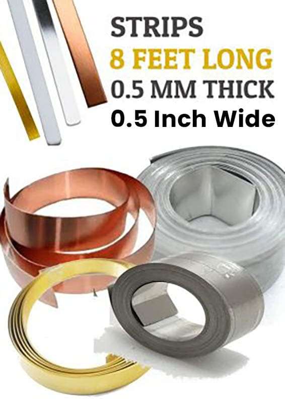 Brass Metal Strip 96 inch (8 Feet x 0.5 Inch)