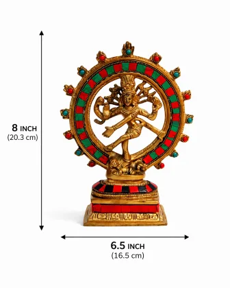 Nataraja Shiva Idol - Medium (1 KG - 8 Inch) for Positive Energy and Prosperity - Vastuguruji