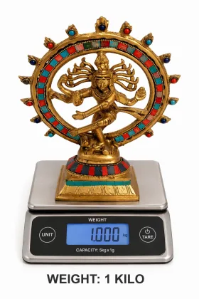 Nataraja Shiva Idol - Medium (1 KG - 8 Inch) for Positive Energy and Prosperity - Vastuguruji