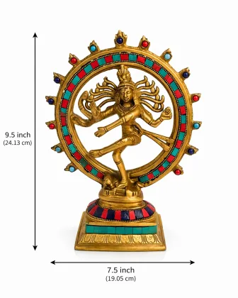 Nataraja Shiva Idol (9.5 Inch - 1.5 KG Premium Vastu Murti) for Positive Energy and Prosperity, as per Vastu guidance - Vastuguruji #2