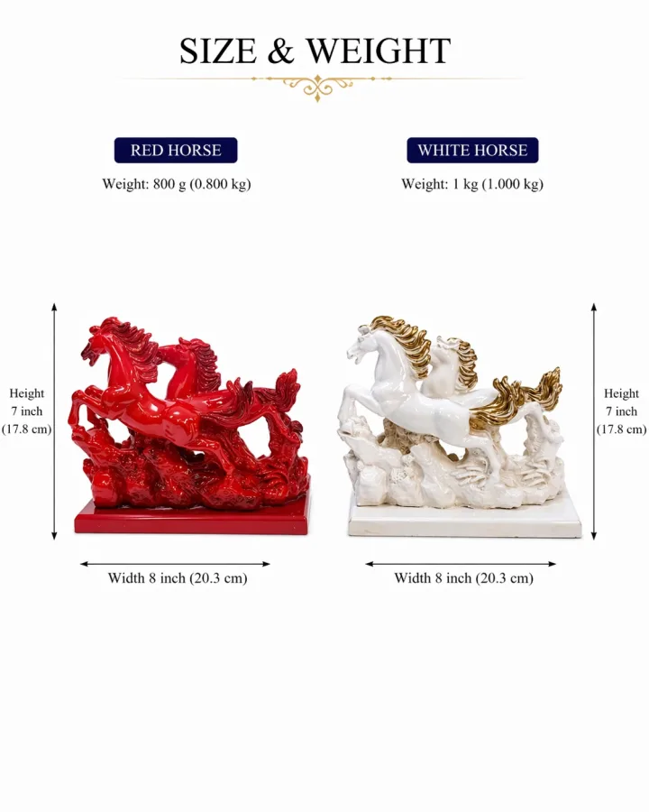 Pair of Horses Decor Statue