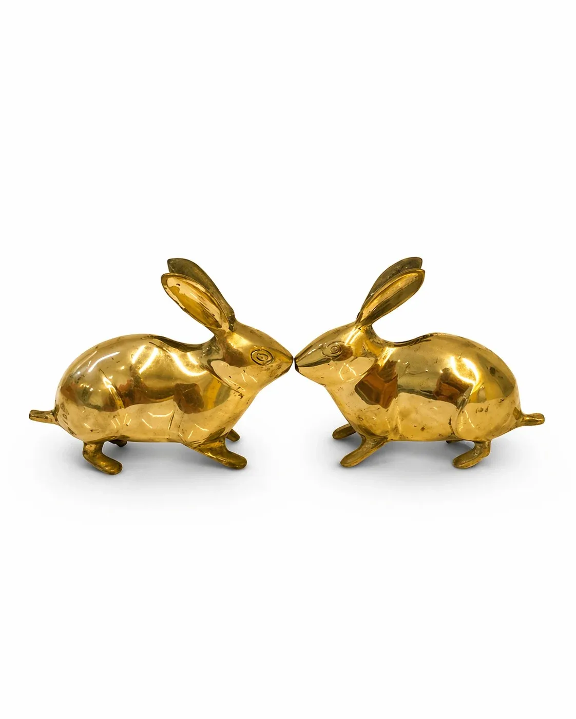 Brass Rabbit Pair (Golden Finish - 900 Gram)