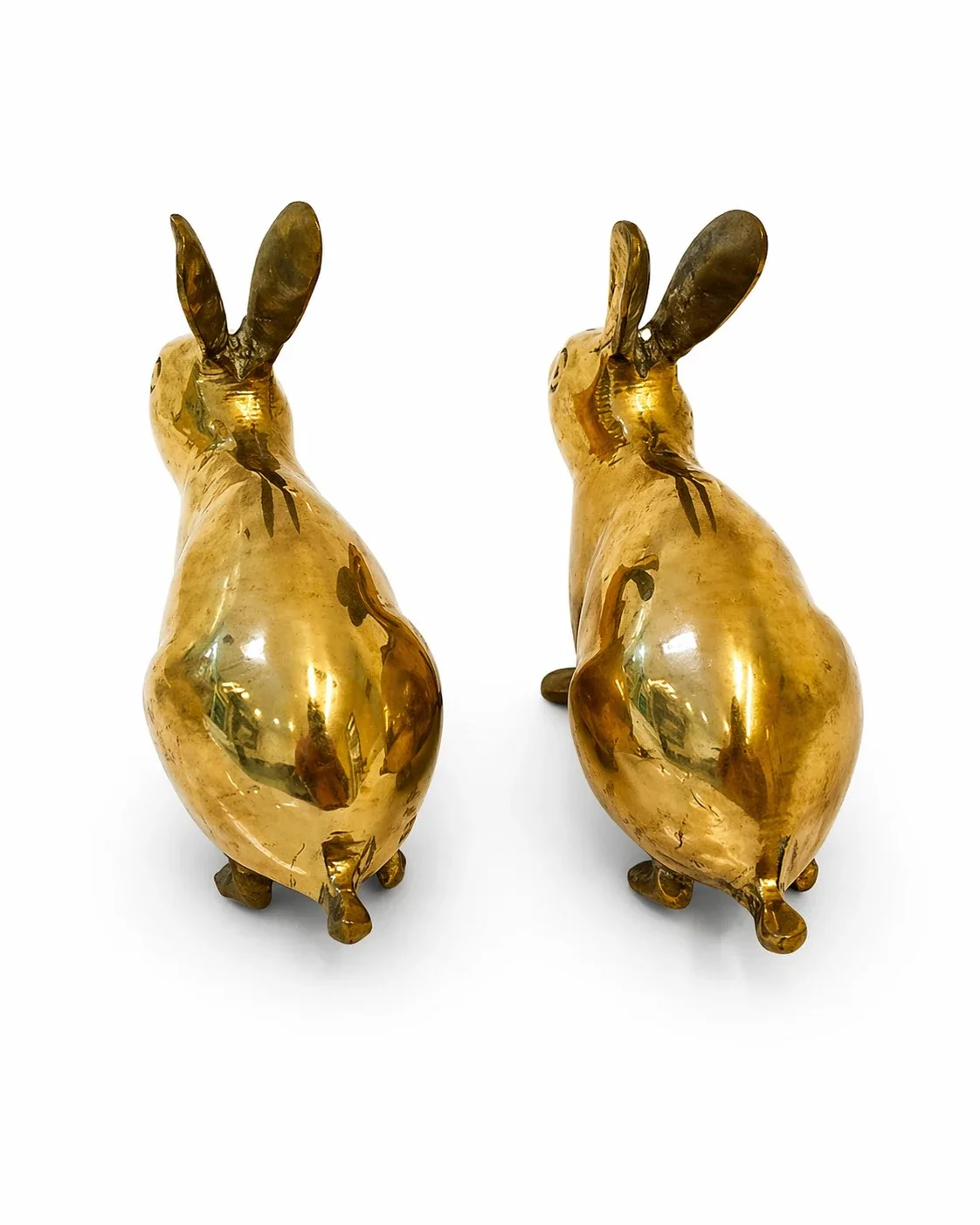 Brass Rabbit Pair (Golden Finish - 900 Gram)
