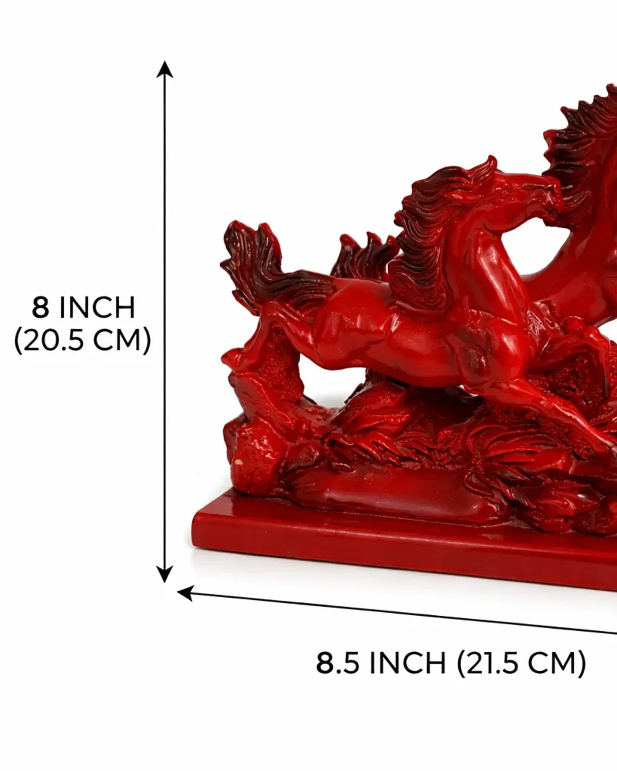 Pair of Red Horses (Resin Decor)