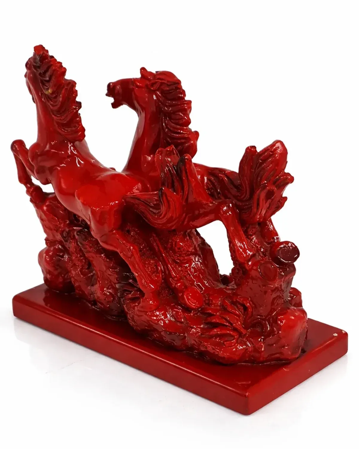 Pair of Red Horses (Resin Decor)