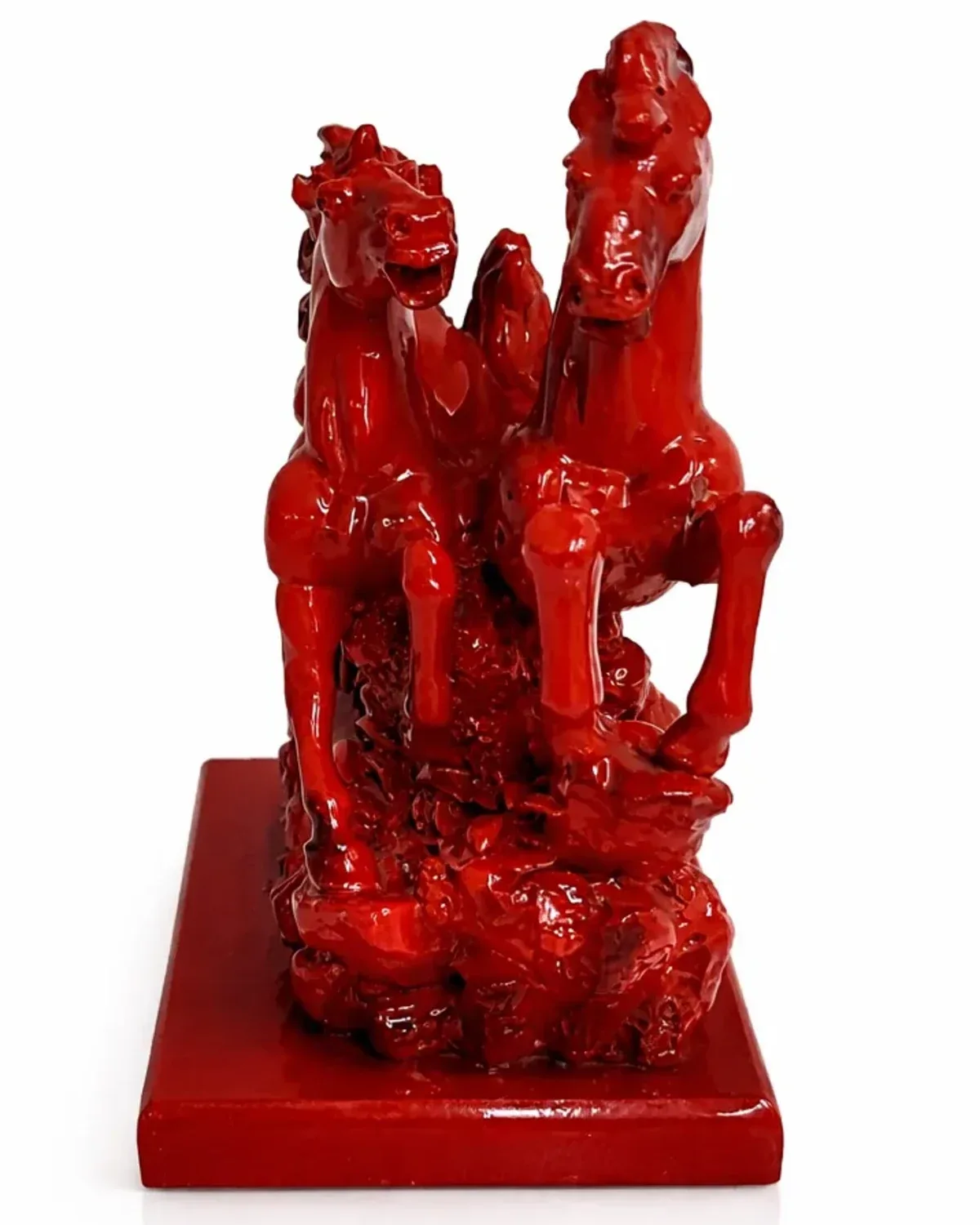 Pair of Red Horses (Resin Decor)