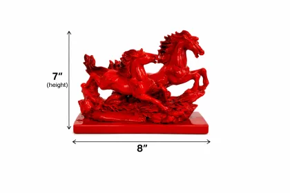 Pair of Red Horses for Success and Business Growth, placed in North direction - Vastuguruji