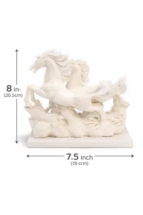 Pair of White Horses for Success and Business Growth, placed in North direction - Vastuguruji