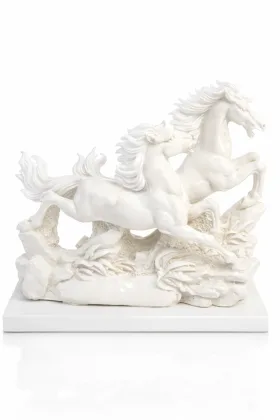 Pair of White Horses for Success and Business Growth, placed in North direction - Vastuguruji