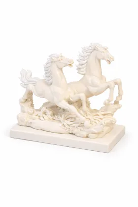 Pair of White Horses for Success and Business Growth, placed in North direction - Vastuguruji