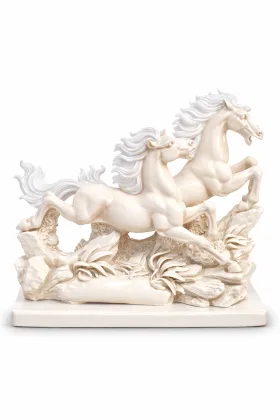 Pair of White Horses for Success and Business Growth, placed in North direction - Vastuguruji
