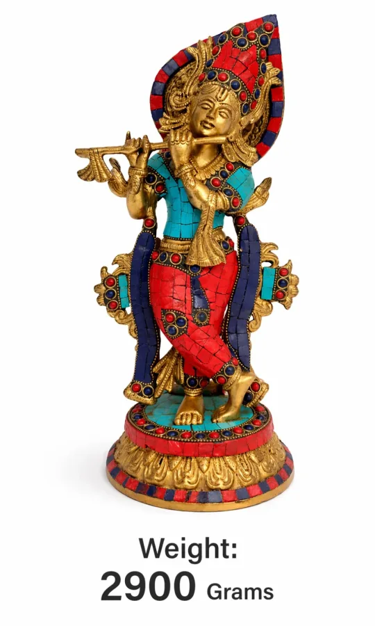 Radha Krishna Divine Idol (Premium Mosaic Stone Work - 2900 Gram)