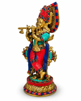 Radha Krishna Divine Idol (Premium Mosaic Stone Work - 2900 Gram) for Positive Energy and Prosperity, as per Vastu guidance - Vastuguruji #4