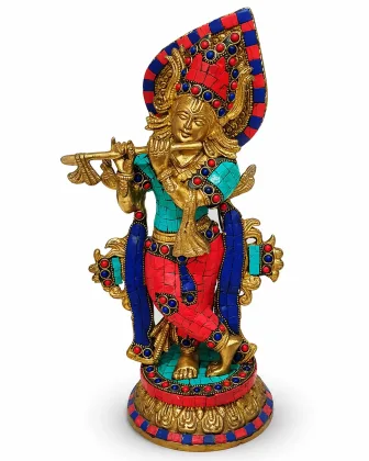 Radha Krishna Divine Idol (Premium Mosaic Stone Work - 2900 Gram) for Positive Energy and Prosperity, as per Vastu guidance - Vastuguruji #6