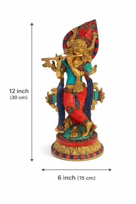 Radha Krishna Divine Idol (Premium Mosaic Stone Work - 2900 Gram) for Positive Energy and Prosperity, as per Vastu guidance - Vastuguruji #7