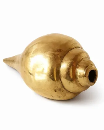 Brass Shankh (1.28 KG - Medium Size) for Positive Energy and Prosperity, as per Vastu guidance - Vastuguruji #2