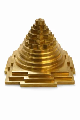 Brass Shree Yantra for Abundance and Energy Balance, placed in recommended direction - Vastuguruji