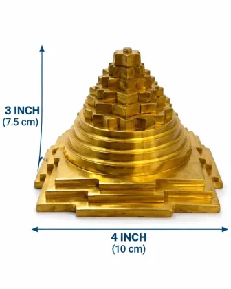 Brass Shree Yantra for Abundance and Energy Balance, placed in recommended direction - Vastuguruji