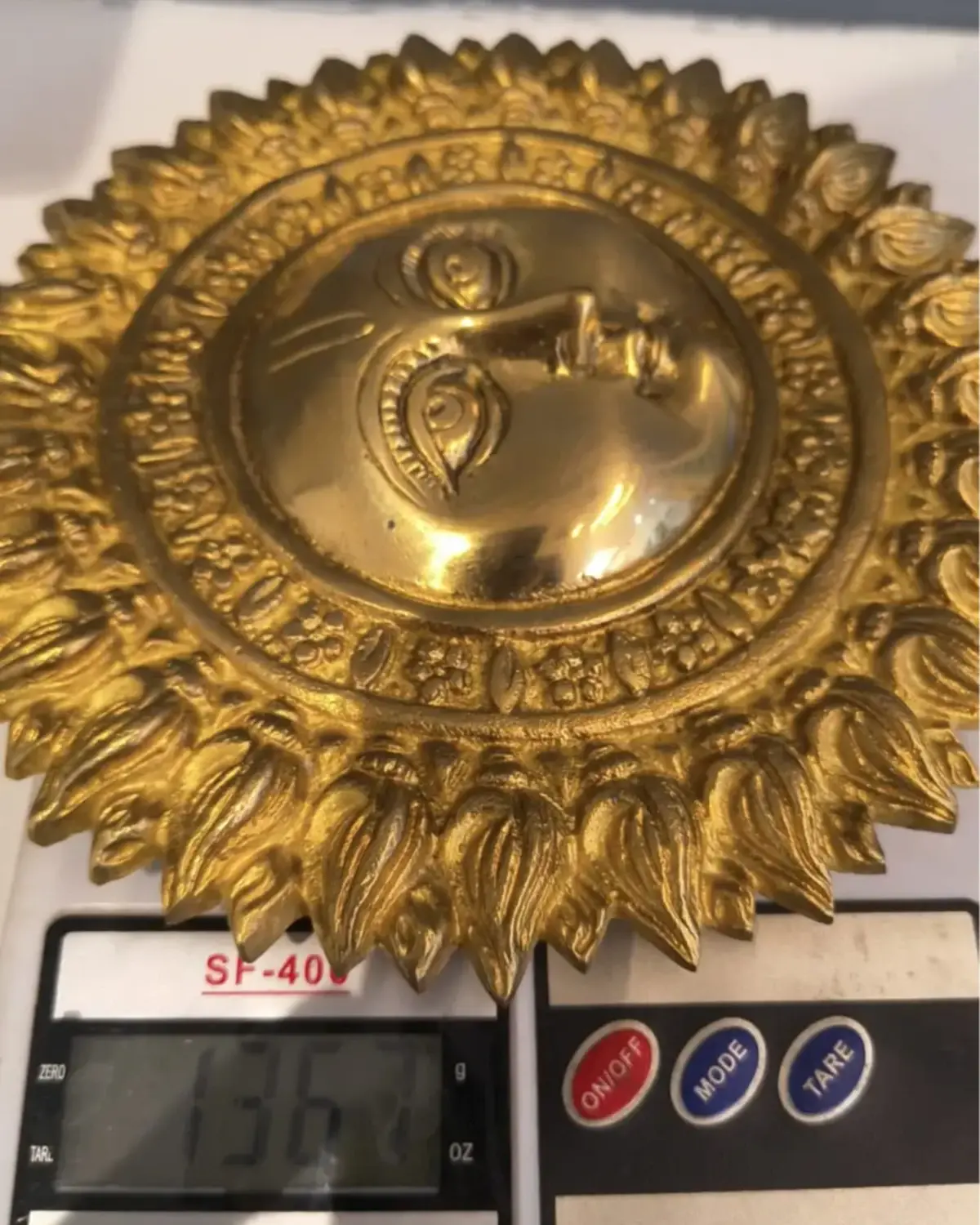 Surya Dev 8″ Brass (without Moustache)