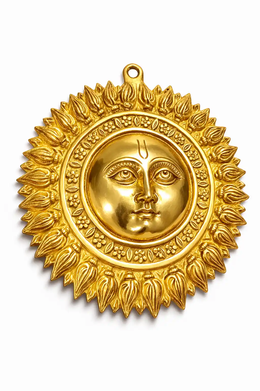Surya Dev 8″ Brass (without Moustache) for Positive Energy and Prosperity - Vastuguruji