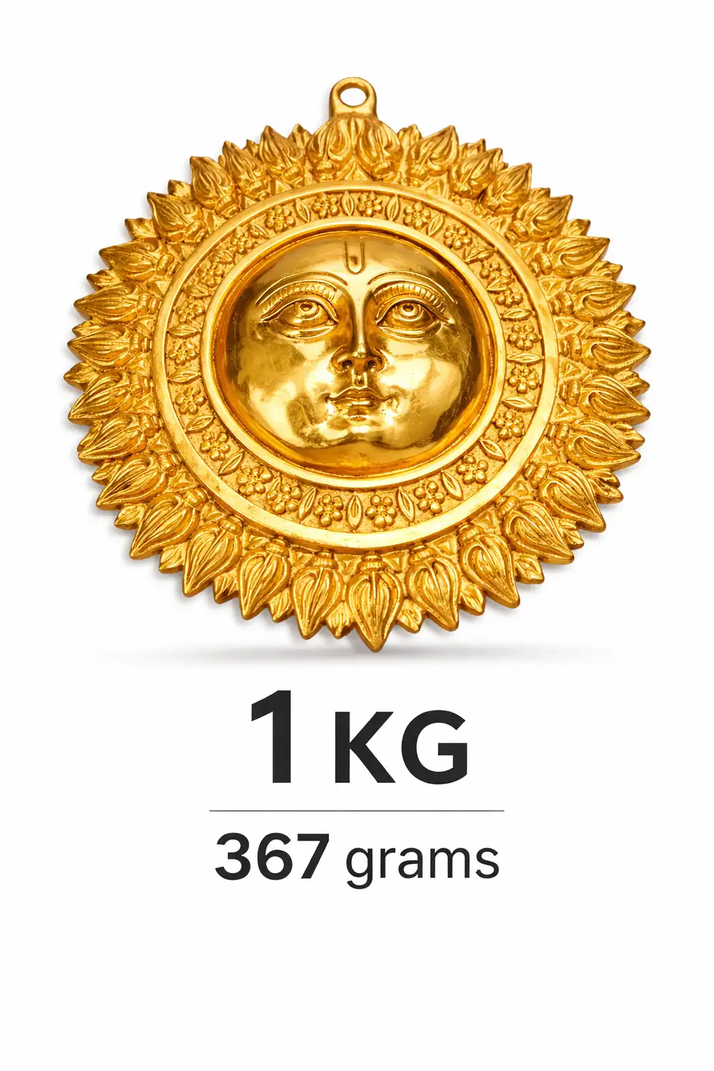 Surya Dev 8″ Brass (without Moustache) for Positive Energy and Prosperity - Vastuguruji