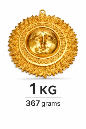 Surya Dev 8″ Brass (without Moustache) for Positive Energy and Prosperity - Vastuguruji