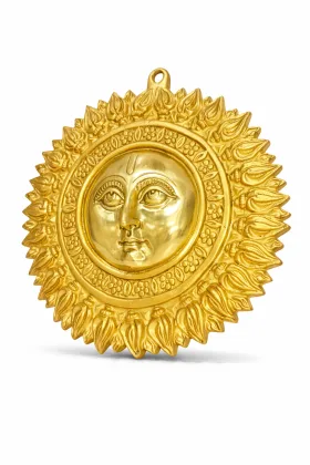 Surya Dev 8″ Brass (without Moustache) for Positive Energy and Prosperity - Vastuguruji