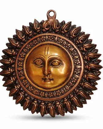 Surya Dev 8″ Copper (Without Moustache) for Positive Energy and Prosperity, as per Vastu guidance - Vastuguruji