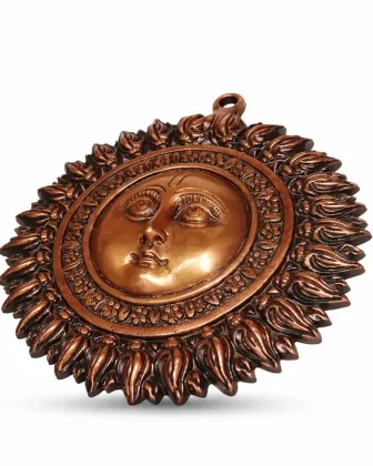 Surya Dev 8″ Copper (Without Moustache) for Positive Energy and Prosperity, as per Vastu guidance - Vastuguruji