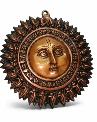 Surya Dev 8″ Copper (Without Moustache) for Positive Energy and Prosperity, as per Vastu guidance - Vastuguruji