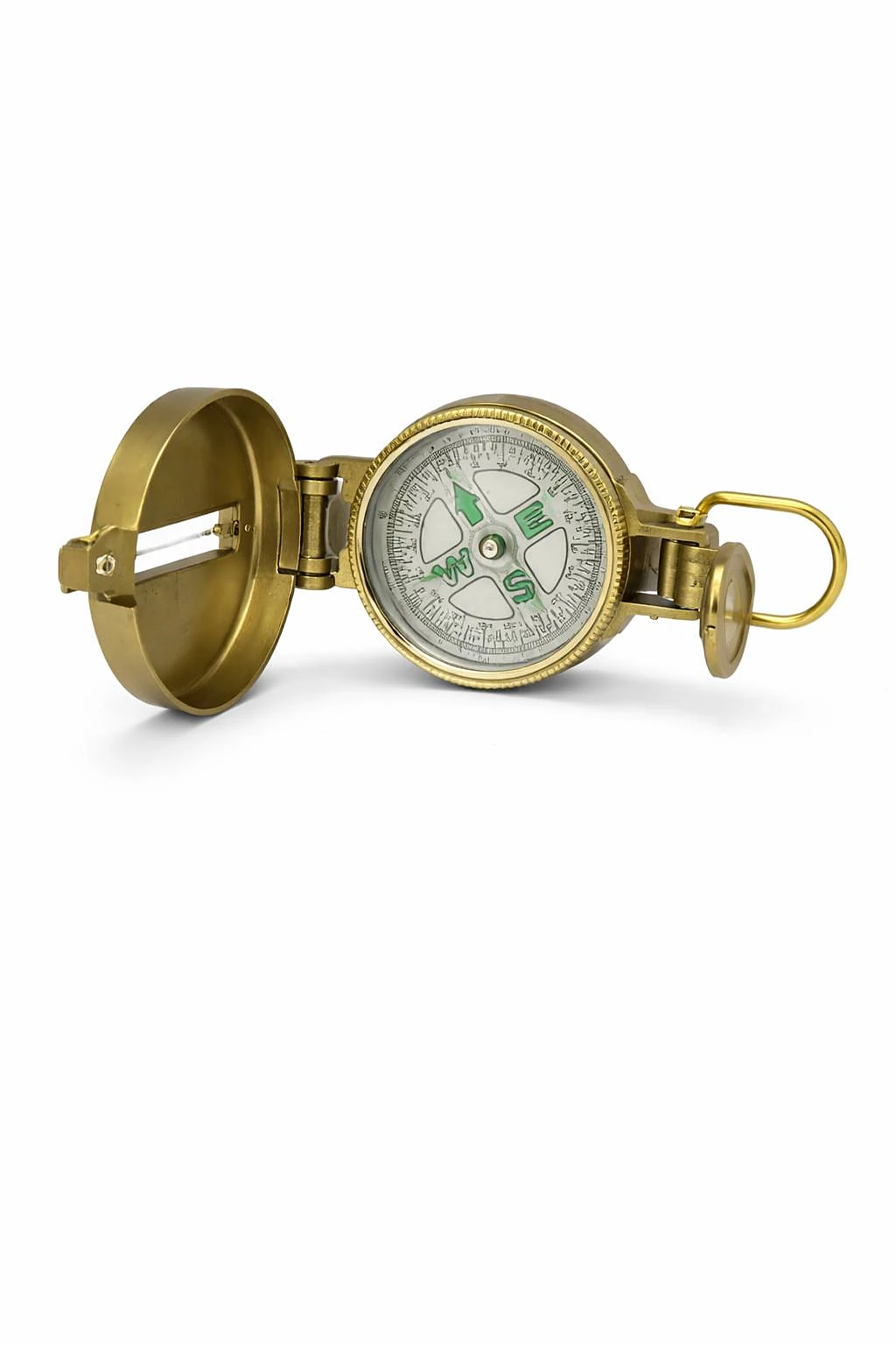 Vastu Compass Dial Close-Up — North-South-East-West Markings with Degree Scale for Accurate Vastu Survey (VastuGuruji)