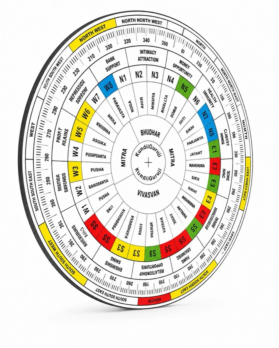 Vastu Chakra Plotting Disc — 6 inch Light Edition (Budget Vastu Mapping Tool)