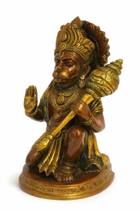 Veer Hanuman Idol (3.25 KG Premium Protection Vastu Murti - 9 Inch) for Positive Energy and Prosperity - Vastuguruji