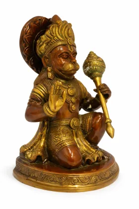 Veer Hanuman Idol (3.25 KG Premium Protection Vastu Murti - 9 Inch) for Positive Energy and Prosperity - Vastuguruji